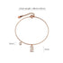Solid 925 Sterling Silver Initial Crystal Personalised Alphabet Letter Bracelet Rose Gold Filled